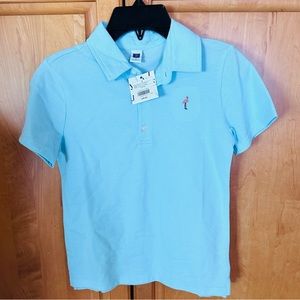 Janie and Jack Polo, NWT, Aqua blue, Flamingo icon